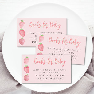 Bücher für Baby Strawberry Baby Shower Begleitkarte