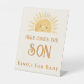 Bücher für Baby Sun Babydusche Sockelschild (Vorderseite)