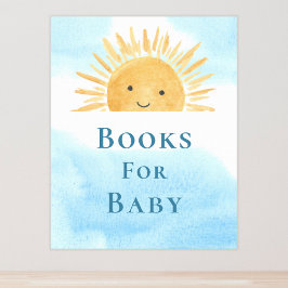 Bücher für Baby Sun-Themed Baby Dusche Schild