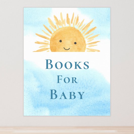 Bücher für Baby Sun-Themed Baby Dusche Schild