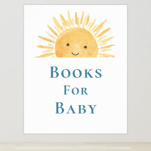 Bücher für Baby Sun-Themed Baby Dusche Schild