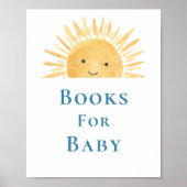 Bücher für Baby Sun-Themed Baby Dusche Schild (Vorne)