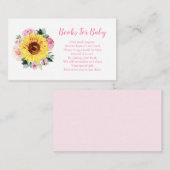 Bücher für Baby Sunflower Pink Blumenspülung Begleitkarte (Vorne/Hinten)