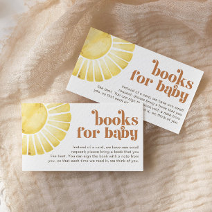 Bücher für Baby Sunshine Boho Babydusche Begleitkarte