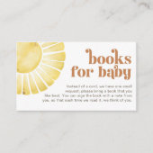Bücher für Baby Sunshine Boho Babydusche Begleitkarte (Vorderseite)
