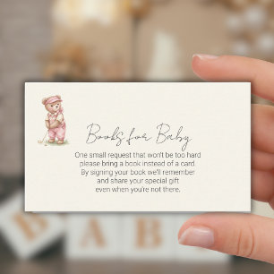 Bücher für Baby Süßer Rosa Bär Golfen Begleitkarte