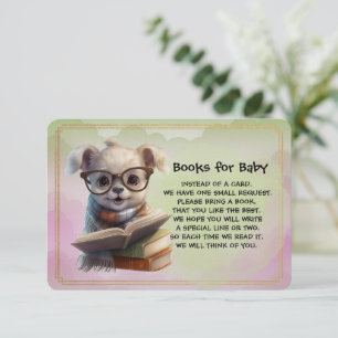 Bücher für Baby Süßer Welpe liest ein Buch Begleitkarte