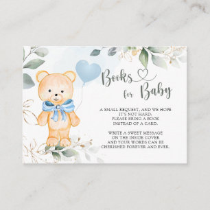 Bücher für Baby Teddy Bären Grünpflanzen Foliage I Begleitkarte