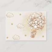 Bücher für Baby Teddy Bear Boho Balloons Begleitkarte (Rückseite)