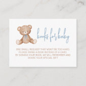 Bücher für Baby Teddy Bear Boy Babydusche Begleitkarte (Vorderseite)
