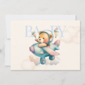 Bücher für Baby Teddy Bear Einladung (Rückseite)