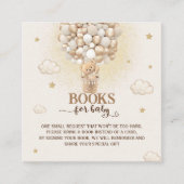 Bücher für Baby Teddy Bear Gold Balloons Begleitkarte (Vorderseite)