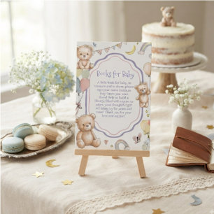 Bücher für Baby Teddybär-Baby-Party Begleitkarte