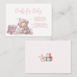 Bücher für Baby - Teddybär mit Bücherstapel Begleitkarte