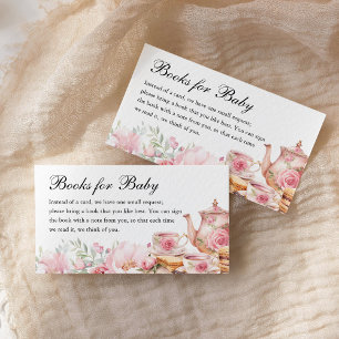 Bücher für Baby-Teeparty-Baby-Shower  Begleitkarte