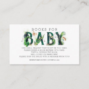 Bücher für Baby Tropical Greenerity Baby Dusche Begleitkarte