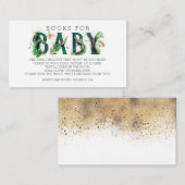 Bücher für Baby Tropical Greenerity Baby Dusche Begleitkarte (Vorne/Hinten)