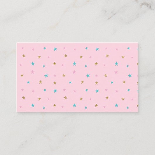 Bücher für Baby Unicorn Pink Babydusche Begleitkarte (Rückseite)