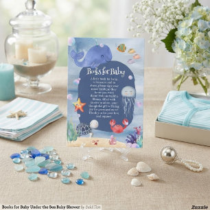 Bücher für Baby Unter dem Meer Baby-Party Begleitkarte