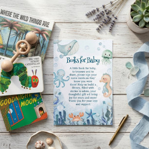 Bücher für Baby Unter dem Meer Baby Shower Begleitkarte