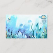 Bücher für Baby unter der Sea Blue Boy Baby Dusche Begleitkarte (Rückseite)