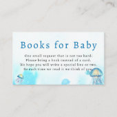 Bücher für Baby unter der Sea Blue Boy Baby Dusche Begleitkarte (Vorderseite)