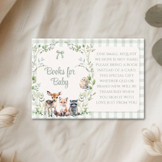 Bücher für Baby Waldtiere Süße Babyparty Begleitkarte