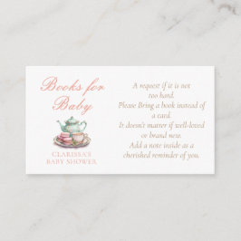 Bücher für Baby Watercolor Babydusche Begleitkarte