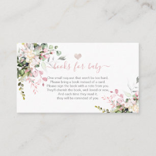 Bücher für Baby Watercolor Blush Pink Eukalyptus E Platzkarte