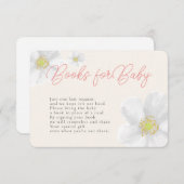 Bücher für Baby White Daisy Watercolor Floral Begleitkarte (Vorne/Hinten)