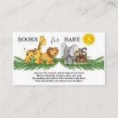 Bücher für Baby Wild Animals Baby Shower Begleitkarte (Vorderseite)