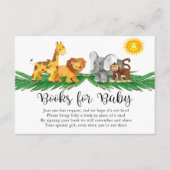 Bücher für Baby Wild Safari Animals Baby Shower Begleitkarte (Vorderseite)
