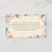 Bücher für Baby! Wildblume Babydusche Begleitkarte (Rückseite)