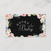 Bücher für Baby! Wildblume Babydusche Begleitkarte (Vorderseite)