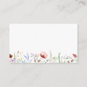 Bücher für Baby Wildblumen Babydusche Begleitkarte (Rückseite)