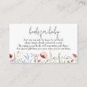 Bücher für Baby Wildblumen Babydusche Begleitkarte (Vorderseite)