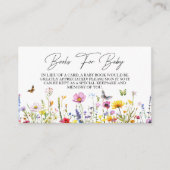 Bücher für Baby-Wildblumen Butterflies Kinderdusch Begleitkarte (Vorderseite)