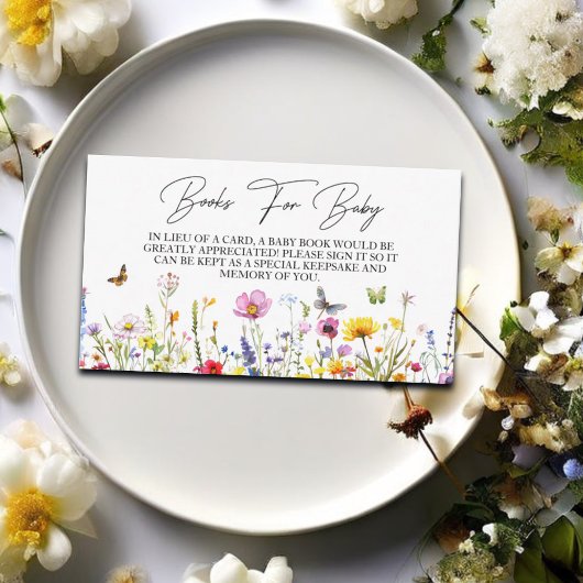 Bücher für Baby-Wildblumen Butterflies Kinderdusch Begleitkarte
