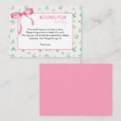 Bücher für Baby Winter Girl Duschkarte Begleitkarte (Vorne/Hinten)