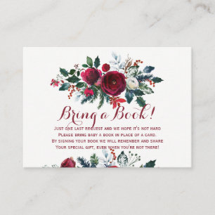 Bücher für Baby Winter Rot bringen eine Bucheinfüh Begleitkarte