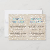 Bücher für Baby Winter Schneeballdusche Beipackkar Einladung (Vorderseite)