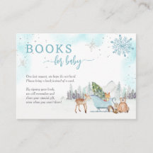 Bücher für Baby Winter Woodland Blue Baby Dusche