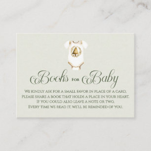 Bücher für Baby Wintergrün Baby Shower Begleitkarte