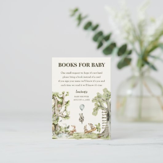 Bücher für Baby Woodland Animals Aquarelldusche Begleitkarte (Stehend Vorderseite)