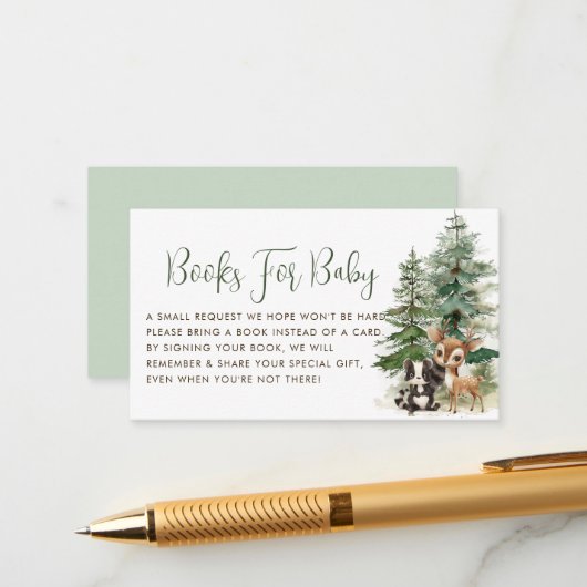 Bücher für Baby Woodland Booking Adventure Baby Du Begleitkarte (Vorderseite/Rückseite Beispiel)