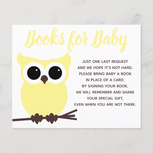 Bücher für Baby Yellow Owl Babydusche (Vorderseite)