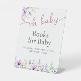 Bücher für Babyanfragen Oh Baby Wildblume Sockelschild