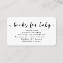 Bücher für Babyausweis-Beilage für Babydusche Begleitkarte