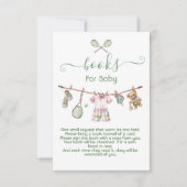 Bücher für Babybettchen mit Preppy Tennis Boy Einladung (Vorderseite)