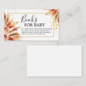 Bücher für Babybettkarte Begleitkarte (Vorne/Hinten)